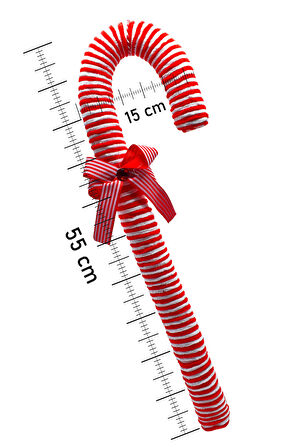 Waldern Premium Collection Luxury Fiyonklu Şeker Kamışı Süs Dekoratif Yılbaşı Süsü