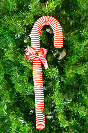 Waldern Premium Collection Luxury Fiyonklu Şeker Kamışı Süs Dekoratif Yılbaşı Süsü