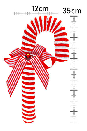 Waldern Premium Collection Luxury Fiyonklu Şeker Kamışı Süs Dekoratif Yılbaşı Süsü