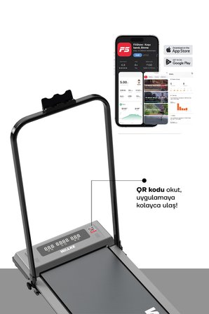 Walke G-Pro Bluetoothlu Uygulamalı Uzaktan Kumandalı Koşu Bandı Yürüyüş Bandı