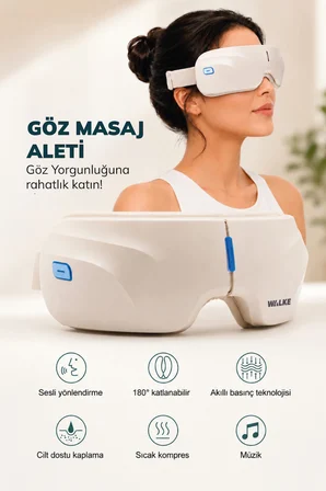 Walke Bluetoothlu Müzik Çalarlı Isıtmalı Akıllı Göz Masaj Cihazı G-02