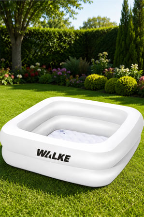 Walke Kare Şişme 86x86x25 Bebek Havuzu – 2 Boğumlu Çocuk Havuzu – Beyaz 14112