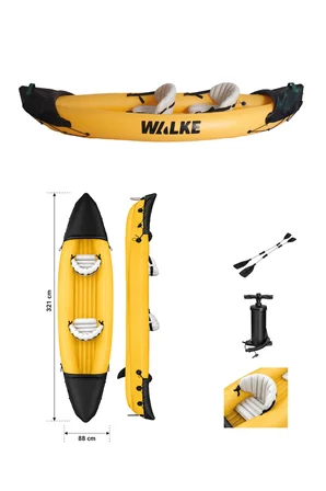 Walke Premium 2 Kişilik Pompa Kürek Dahil Şişme Kano 321 X 88 Cm 15101