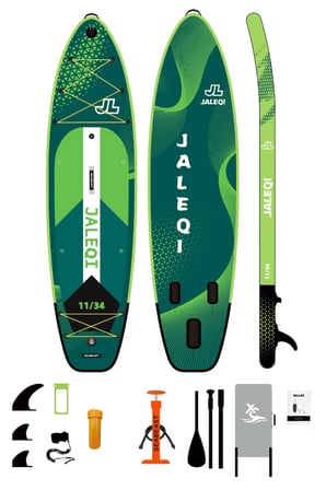 Walke Şişme Sup Board/Şişme Stand Up Paddle Board 335X84X15 cm Şişme Sörf Tahtası Yeşil