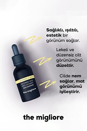 C Vitamini Serum & Leke ve Akne Karşıtı Aydınlatıcı Yenileyici 30 ml (%2.5 C Vit  & %3 Niacinamide)