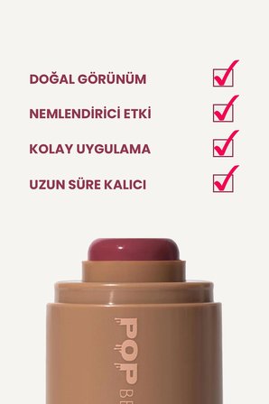 Doğal Görünüm, Nemlendirici Etkili, Yanak ve Dudak Renklendirici Stick Allık, Toasted Teddy
