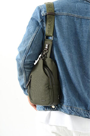 Erkek Bady Bag Göğüs Çantası Kanvas Kumaş Sırt Çantası 27*17 Cm Günlük Omuz Çantası