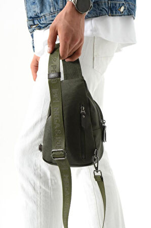 Erkek Bady Bag Göğüs Çantası Kanvas Kumaş Sırt Çantası 27*17 Cm Günlük Omuz Çantası