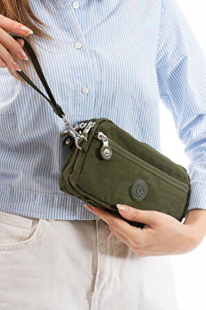 M 231 Mega Bag Krinkıl Kumaş Unisex El Omuz Çantası, Telefonluk (yatay), Clutch