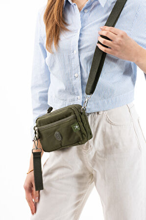 M 231 Mega Bag Krinkıl Kumaş Unisex El Omuz Çantası, Telefonluk (yatay), Clutch