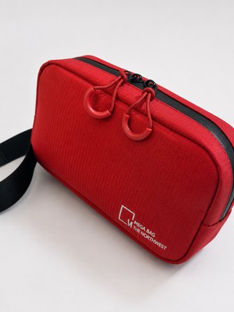 M 1037  Mega Bag Polyester Seyahat Tıraş/ Makyaj Çantası,  Organizatör Kırmızı