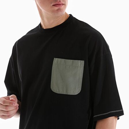 defy's Erkek Cep Detaylı Tişört Siyah