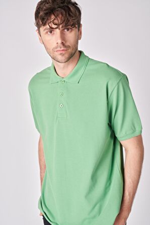 Erkek %100 Pamuklu Polo Yaka Kısa Kollu Tişört