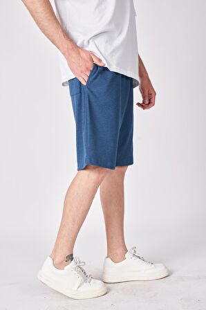 Erkek Dokulu Oversize Bermuda