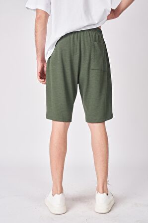 Erkek Dokulu Oversize Bermuda