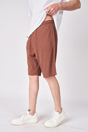 Erkek Dokulu Oversize Bermuda