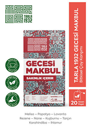 TARLA 1932 GECESİ MAKBUL 1,6 Gr x 20 SÜZEN POŞET