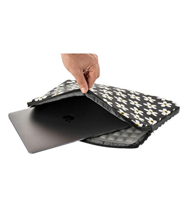 Notebook Laptop Macbook Çantası 13"-13.6" inç - 800-DÜZ Papatya Desenli