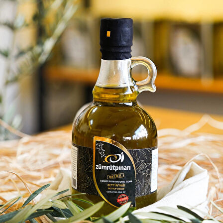 İlk hasat Soğuk sıkım Delice zeytinyağı 0,5 L Cam şişe