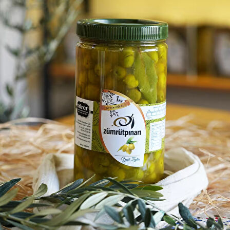 Köy Kırma Yeşil Zeytin 1kg 