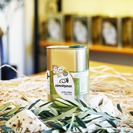  Naturel Sızma Soğuk Sıkım Zeytinyağı 0,5 L Teneke