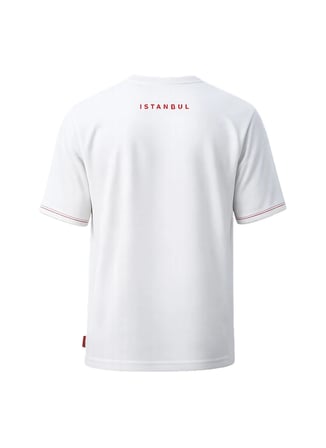 North Of Navy TÜRKİYE - SEZON Beyaz Tshirt Bisiklet Yaka Regular Fit Nakışlı Erkek T-Shirt
