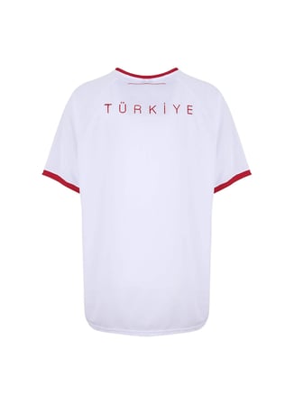 North Of Navy TÜRKİYE - SEZON Beyaz Tshirt Bisiklet Yaka Regular Fit Nakışlı Erkek T-Shirt