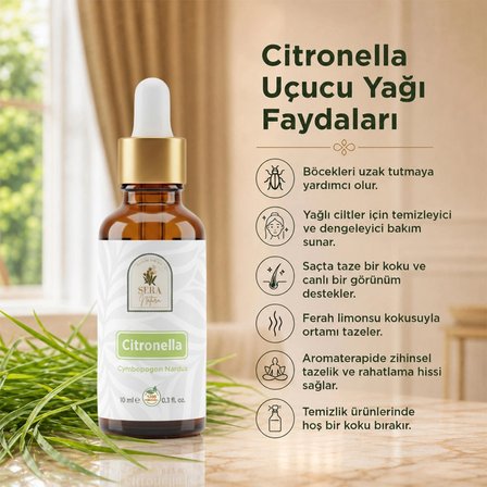 Citronella Uçucu Yağı 10 ml. %100 Saf