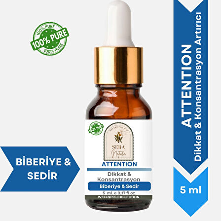 ATTENTION Dikkat & Konsantrasyon Arttırıcı Aromaterapik Yağ 5 ml. %100 Saf