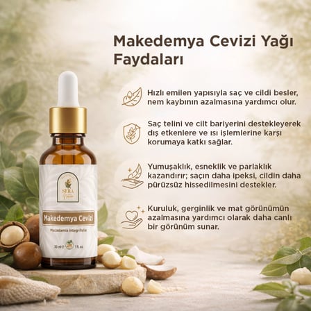 Makedemya Cevizi Yağı 30 Ml – Besleyici Ve Hücre Yenileyici