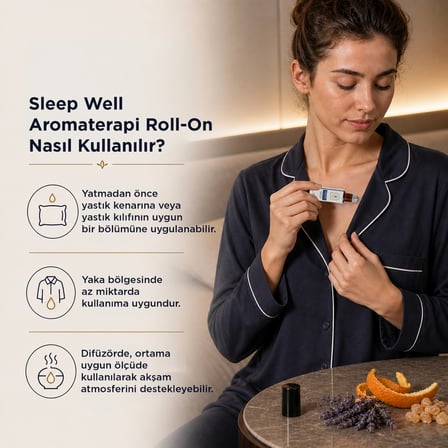 Sleep Well Aromaterapi Seti – Roll-On 10 ml ve Yastık & Oda Spreyi 100 ml