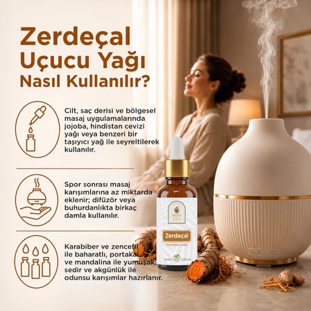 zerdeçal uçucu yağı 10 ml   ve doğal