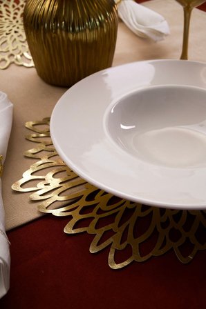 Katre 28 Cm Porselen Çukur Makarna Tabağı Kırık Beyaz