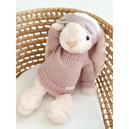 Moisy Knitzy Uyku Arkadaşı Peluş Tavşan 34 cm - Pudra