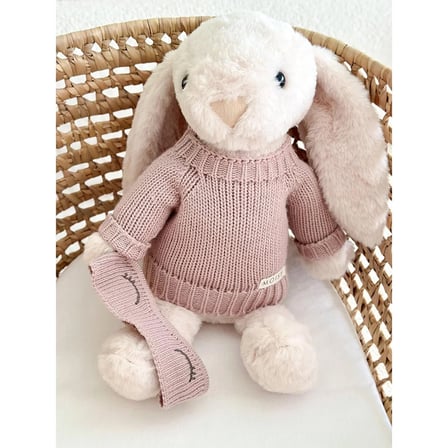 Moisy Knitzy Uyku Arkadaşı Peluş Tavşan 34 cm - Pudra