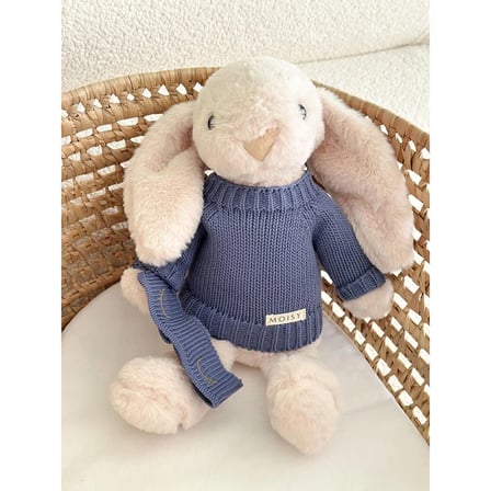 Moisy Knitzy Uyku Arkadaşı Peluş Tavşan 34 cm - İndigo