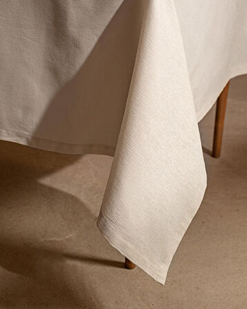 Madame Coco Brume Leke Tutmaz Masa Örtüsü - Ekru - 160x300 cm