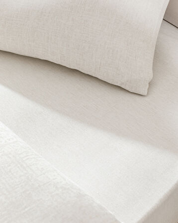 Valenza Çift Kişilik Pamuklu Jakarlı Nevresim Takımı - Açık Bej