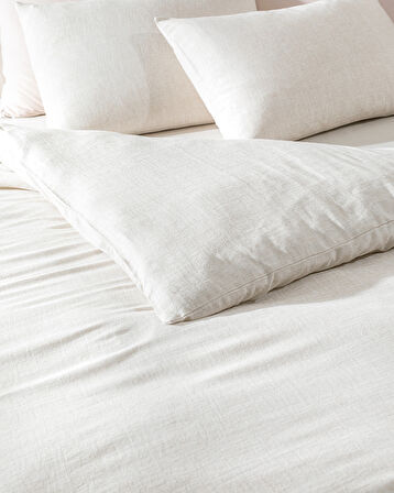 Valenza Çift Kişilik Pamuklu Jakarlı Nevresim Takımı - Açık Bej