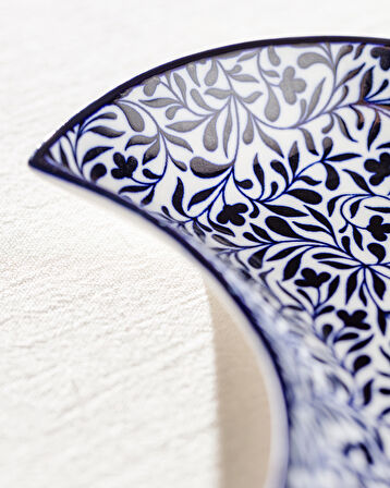 Rêve Bleu La Graine New Bone China Servis Tabağı - 15 cm - Mavi/Beyaz