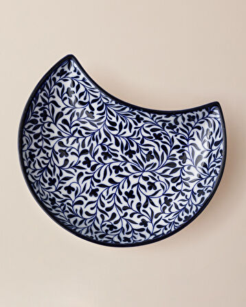 Rêve Bleu La Graine New Bone China Servis Tabağı - 15 cm - Mavi/Beyaz