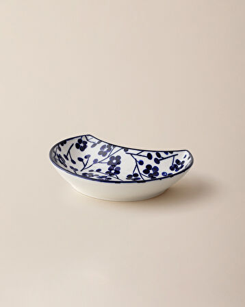 Rêve Bleu Ange New Bone China Servis Tabağı - 15 cm - Mavi/Beyaz
