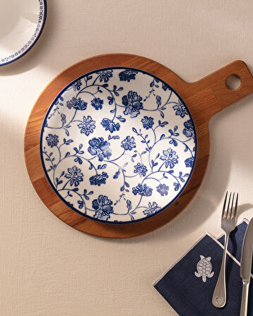 Rêve Bleu Fleur Servis Tabağı 25 cm