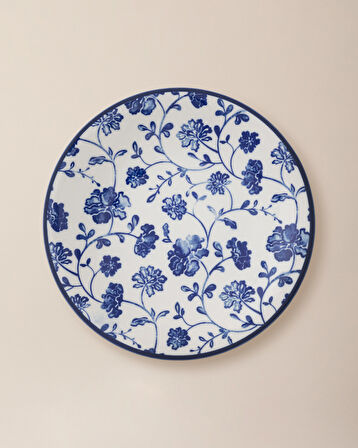 Rêve Bleu Fleur Servis Tabağı 25 cm