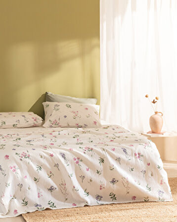 Evonna King Size Ecocell Baskılı Pike Takımı