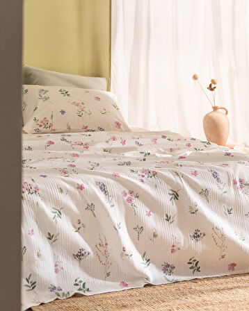 Evonna King Size Ecocell Baskılı Pike Takımı