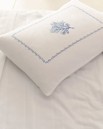 Mathilda King Size %100 Pamuk Karde Baskılı Pike Takımı - Beyaz