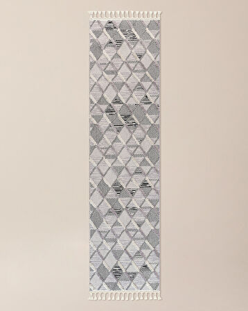 Coleus Halı - Gri - 80x150 cm