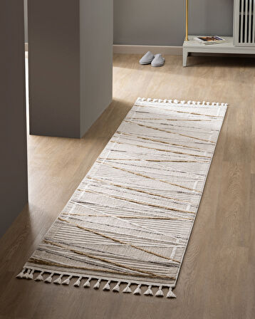 Daphne Halı - Gri - 80x300 cm