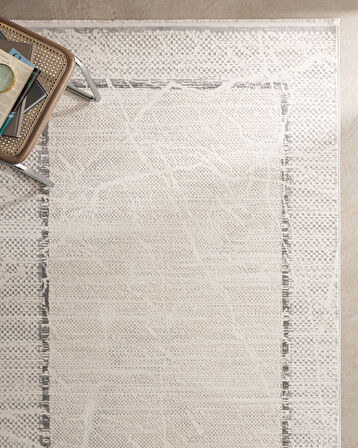 Fayence Halı - Gri - 200x290 cm